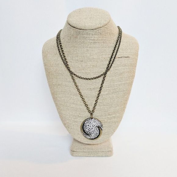 Lulu Frost for J. Crew Swirled Rhinestone Necklace - Picture 7 of 8